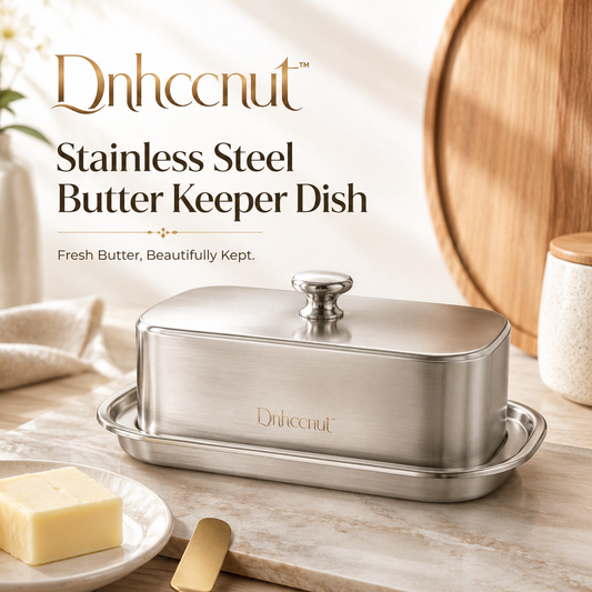 Dnhccnut™ Stainless Steel Butter Keeper Dish