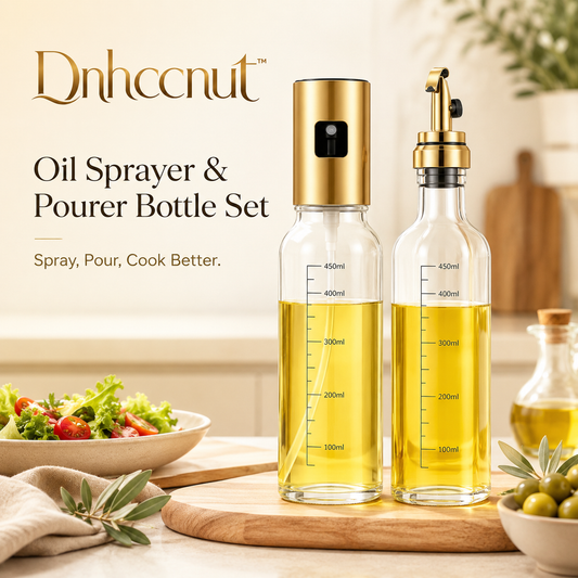 Dnhccnut™ Oil Sprayer & Pourer Bottle Set